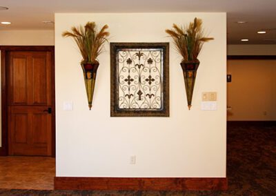 Elegant wall decor at event center